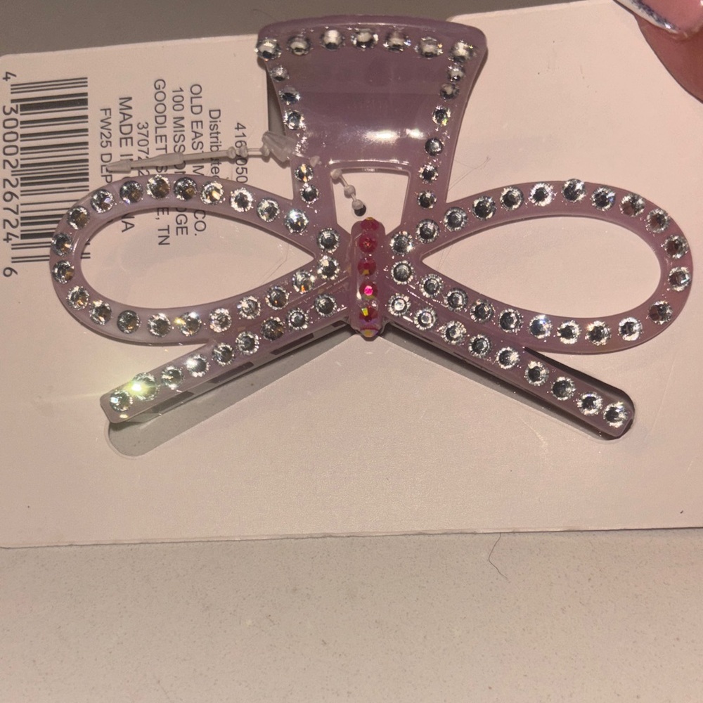Pink Rhinestone Hair Clip ❤️ - Picture 4 of 4